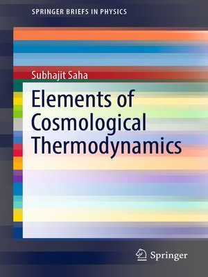 cover image of Elements of Cosmological Thermodynamics